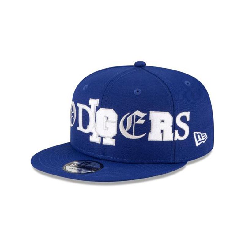 MLB Los Angeles Dodgers Mixed Font 9Fifty Snapback (DXT7256) - Blue New Era Caps